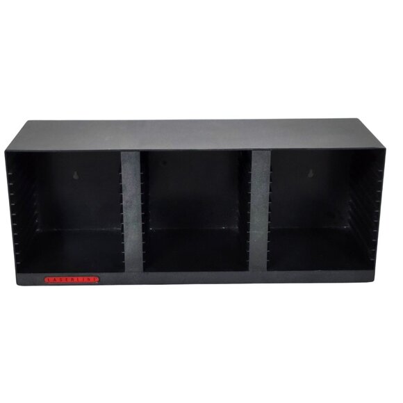 Laserline CD Storage Rack Black 36 Slot Organizer Sturdy Plastic Wall Mountable - Picture 1 of 7